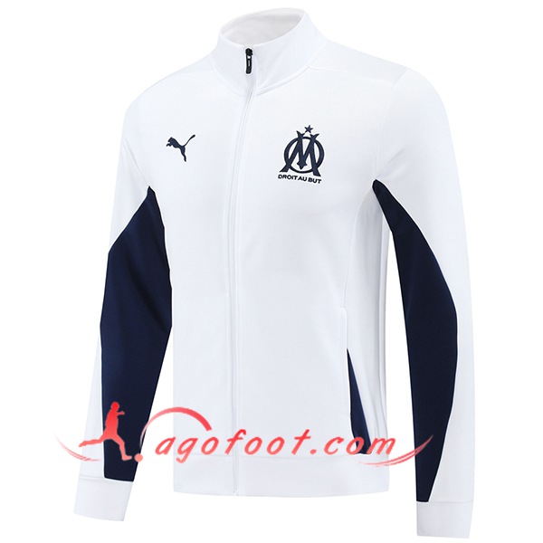 Veste Foot Marseille Blanc/Bleu 2024/2025
