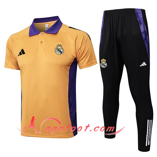 Ensemble Polo Foot Real Madrid Orange/Pourpre 2025/2026