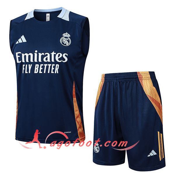 Ensemble Training Debardeur Real Madrid Bleu Royal 2025/2026