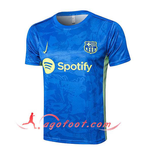 Training T-Shirts FC Barcelone Bleu/Vert 2025/2026