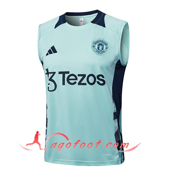 Training Debardeur Manchester United Vert/Bleu 2025/2026