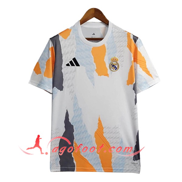 Training T-Shirts Real Madrid Blanc/Orange/Gris/Bleu 2025/2026