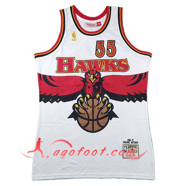 Maillot Atlanta Hawks (MUTOMBO #55) 2025/26 Blanc/Rouge