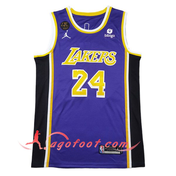 Maillot Los Angeles Lakers (BRYANT #2) 2025/26 Pourpre/Jaune/Noir