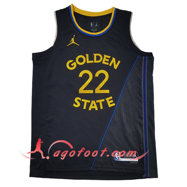 Maillot Golden State Warriors (WIGGINS #22) 2025/26 Noir/Gris/Jaune
