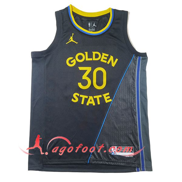 Maillot Golden State Warriors (CURRY #30) 2025/26 Noir/Gris/Jaune