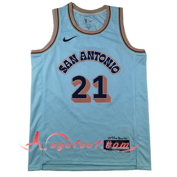 Maillot San Antonio Spurs (DUNCAN #21) 2025/26 Bleu/Orange