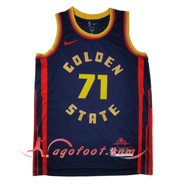 Maillot Golden State Warriors (SCHRODER #71) 2025/26 Bleu/Rouge/Jaune