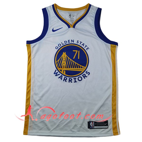 Maillot Golden State Warriors (SCHRODER #71) 2025/26 Blanc/Bleu/Jaune