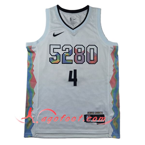 Maillot Denver Nuggets (WESTBROOK #4) 2025/26 Blanc/Noir