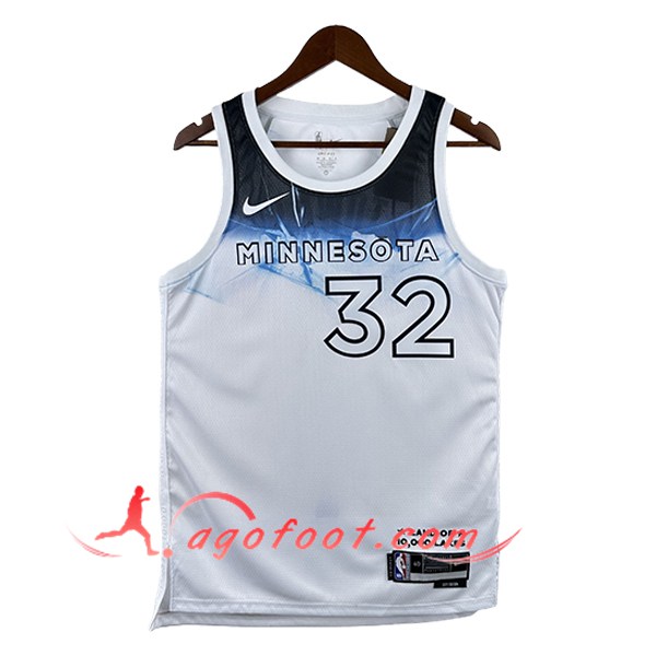 Maillot Minnesota Timberwolves (TOWNS #32) 2025/26 Blanc/Bleu