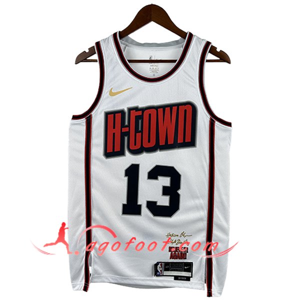 Maillot Houston Rockets (HARDEN #13) 2025/26 Blanc/Rouge/Noir