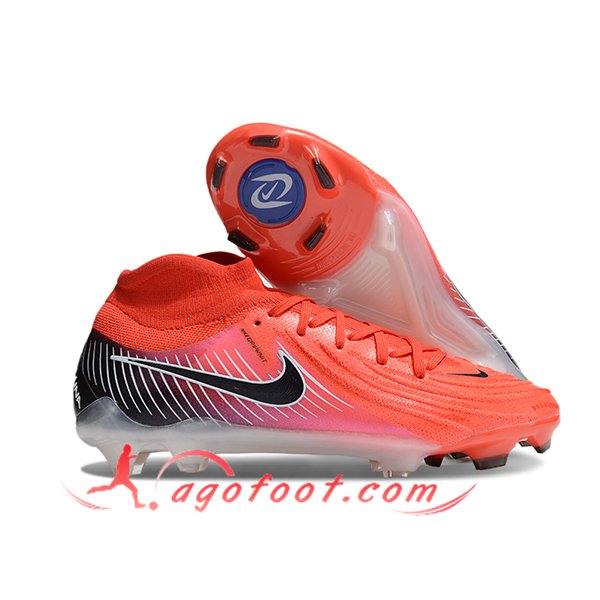Nike Chaussures de Foot Phantom Luna Elite NU FG Orange/Noir/Blanc