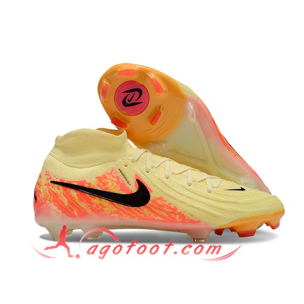 Nike Chaussures de Foot Phantom Luna Elite NU FG Jaune/Orange/Noir