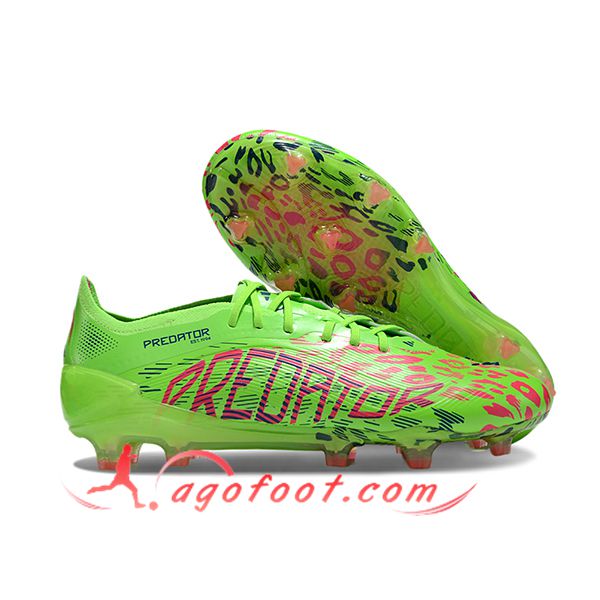 Adidas Chaussures de Foot 25 Predator Elite FG Vert/Rouge