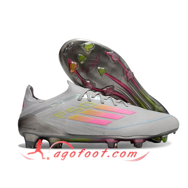 Adidas Chaussures de Foot F50 Elite FG Gris/Rose