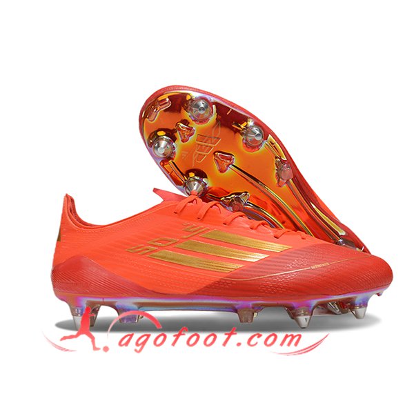 Adidas Chaussures de Foot F50 ELITE SG Orange/Rouge/Jaune