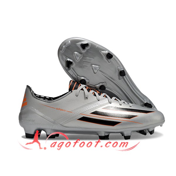 Adidas Chaussures de Foot F50 Elite FG Gris/Noir