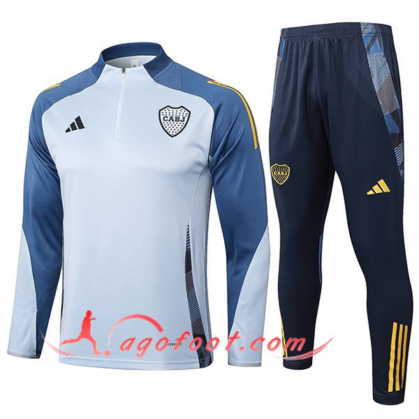 Ensemble Survetement de Foot Boca Juniors Gris/Bleu/Jaune 2025/2026