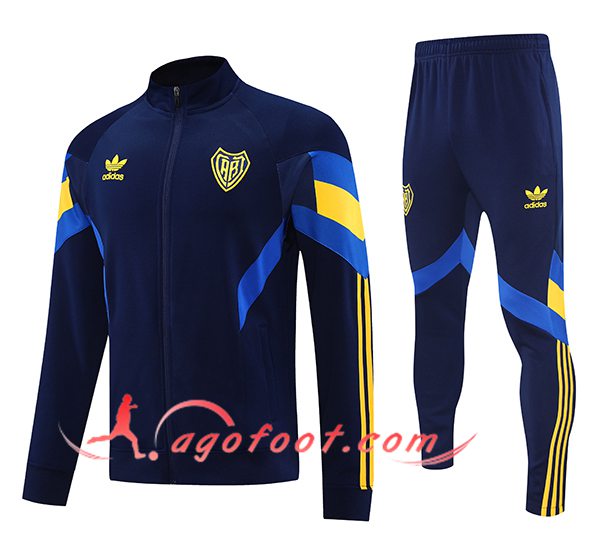 Ensemble Survetement de Foot Veste Foot Boca Juniors Bleu Foncé 2025/2026