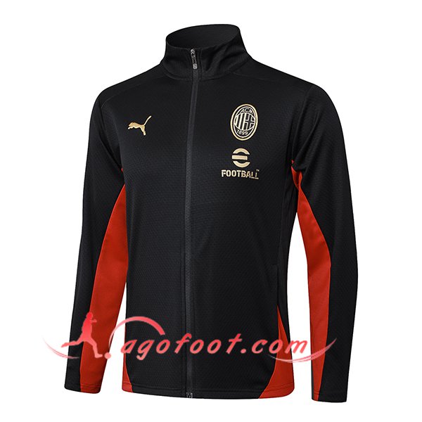 Veste Foot Milan AC Noir/Rouge 2025/2026