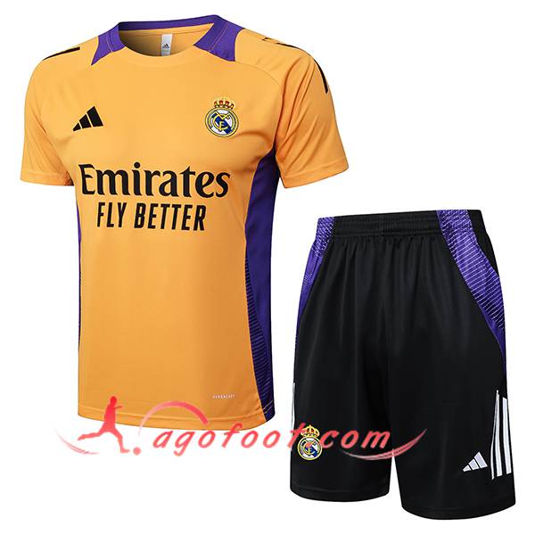 Ensemble Training T-Shirts Real Madrid Orange/Pourpre 2025/2026