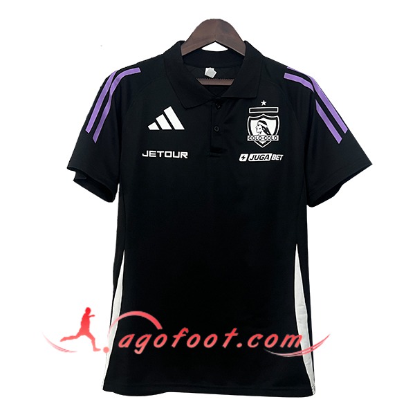 Polo Foot Colo-Colo Noir/Blanc/Pourpre 2025/2026