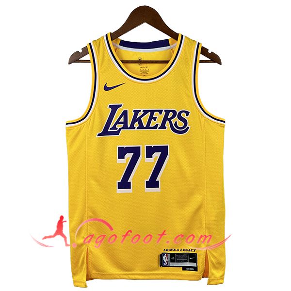 Maillot Los Angeles Lakers (DONCIC #77) 2025/26 Jaune/Pourpre