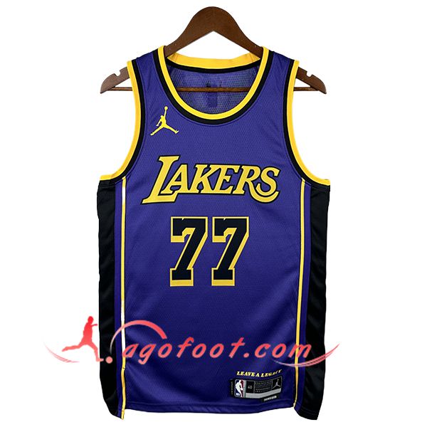 Maillot Los Angeles Lakers (DONCIC #77) 2025/26 Pourpre/Jaune