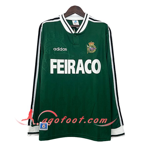 Maillot de Foot Deportivo La Coruna Retro Manches Longues 1999/2000