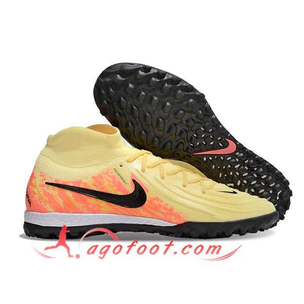 Nike Chaussures de Foot Phantom Luna Elite NU TF Jaune/Orange/Noir