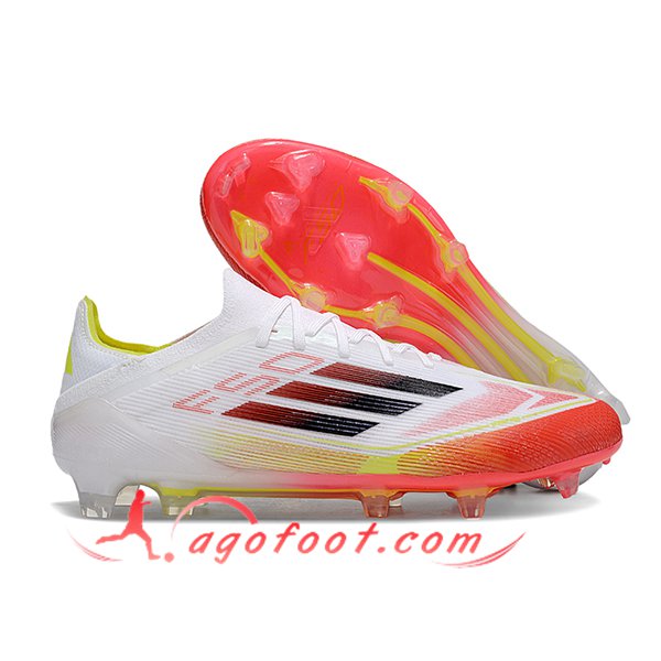 Adidas Chaussures de Foot F50 Elite FG Blanc/Orange