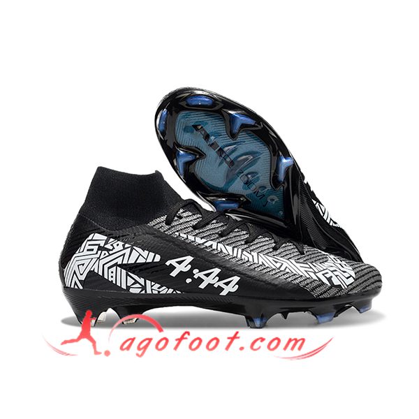 Nike Chaussures de Foot Air Zoom Mercurial Superfly IIX Elite FG Noir/Blanc
