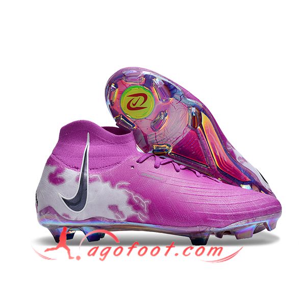 Nike Chaussures de Foot Phantom Luna Elite NU FG Pourpre