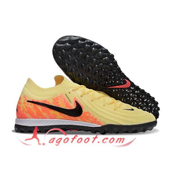 Nike Chaussures de Foot Phantom GX II EliteTF Jaune/Orange/Noir