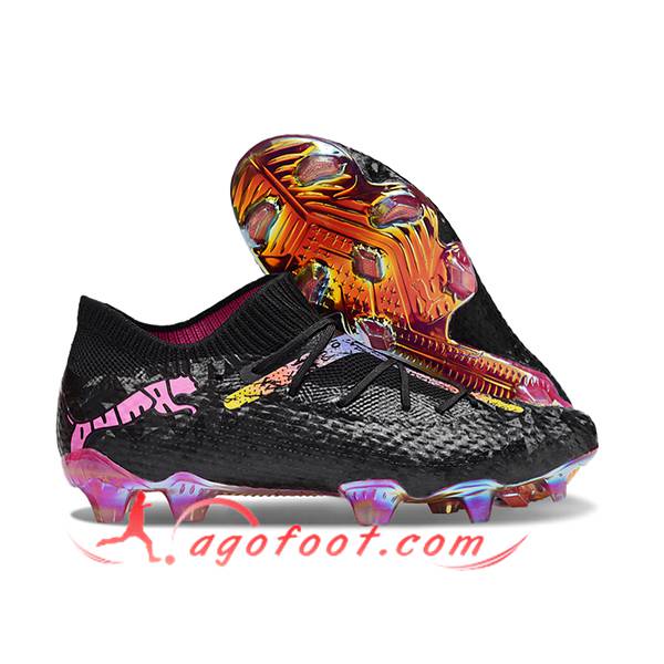 PUMA Chaussures de Foot FUTURE 7 ULTIMATE FG/AG Noir/Rose