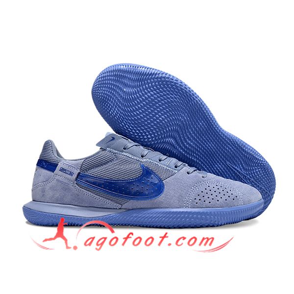 Nike Chaussures de Foot Streetgato Gris/Bleu -02
