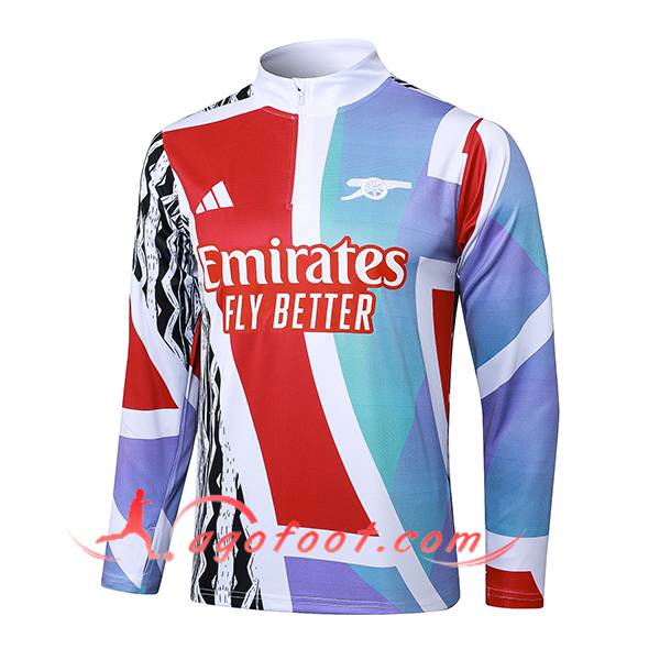 Sweatshirt Training Arsenal Blanc/Rouge/Bleu 2025/2026