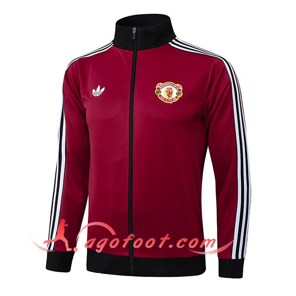 Veste Foot Manchester United Rouge/Noir 2025/2026