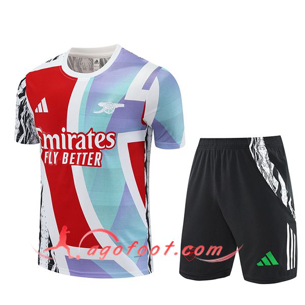 Ensemble Training T-Shirts Arsenal Blanc/Bleu/Rouge 2025/2026