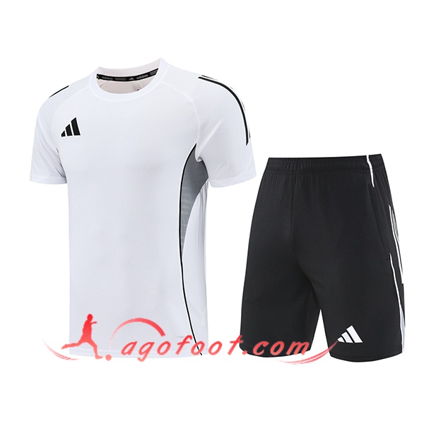 Ensemble Training T-Shirts Adidas Blanc 2025/2026