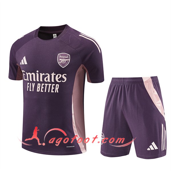 Ensemble Training T-Shirts Arsenal Pourpre/Rose 2025/2026