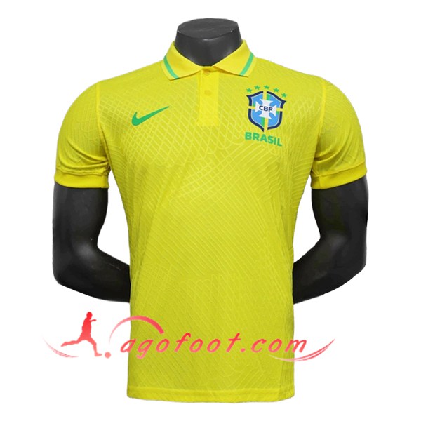 Polo Foot Brésil Jaune 2025/2026
