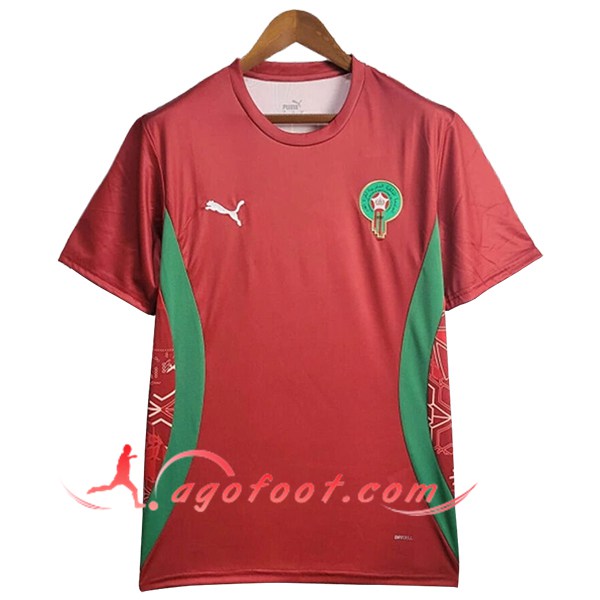 Training T-Shirts Maroc Rouge/Vert 2025/2026
