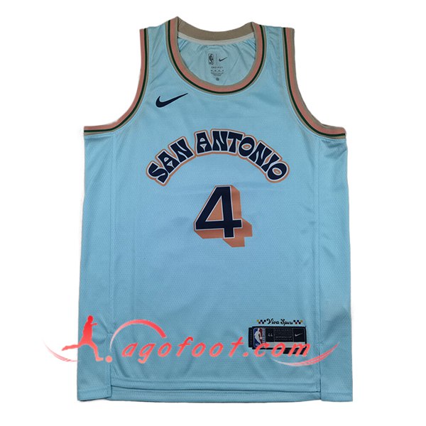 Maillot San Antonio Spurs (FOX #4) 2025/26 Bleu/Orange