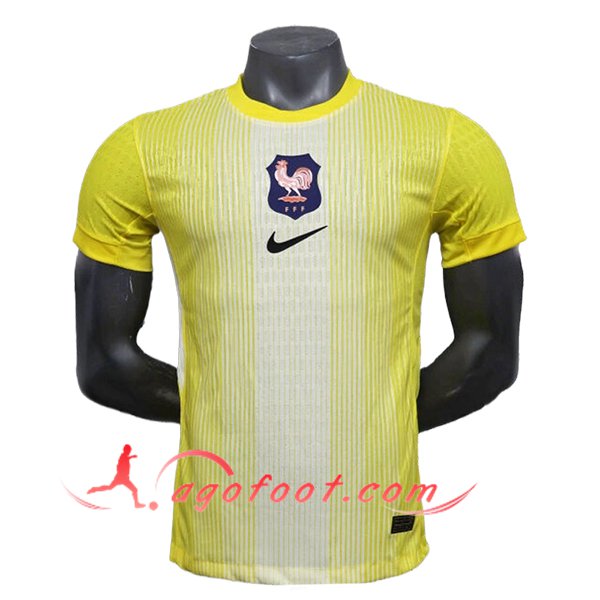 Maillot Equipe Foot France Gardien De But Jaune 2025/2026