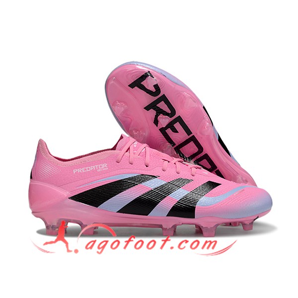 Adidas Chaussures de Foot 25 Predator Elite FG Rose/Noir/Bleu