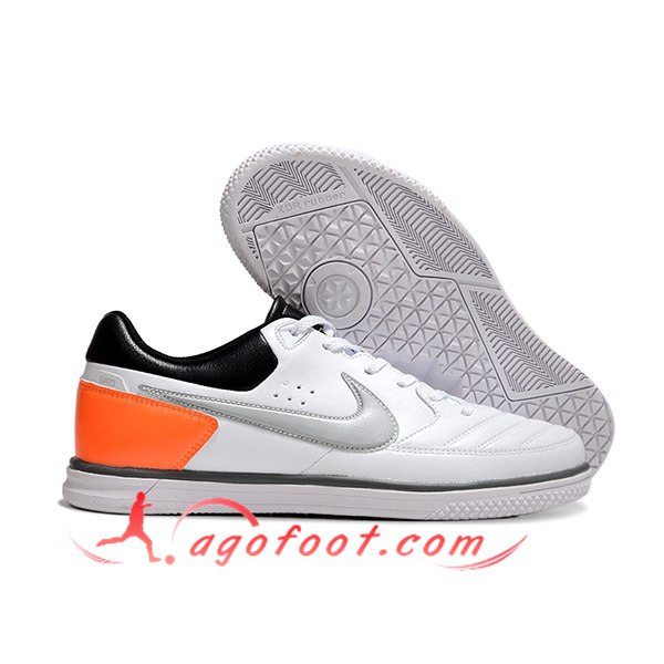 Nike Chaussures de Foot Gato IC Blanc/Gris/Noir/Orange