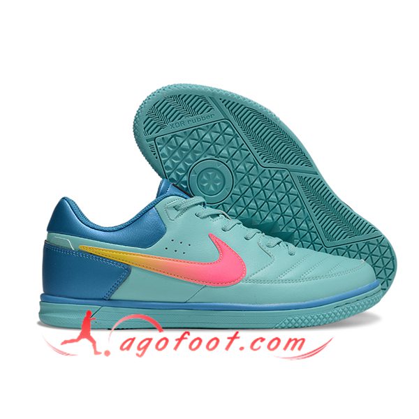 Nike Chaussures de Foot Gato IC Bleu/Rose