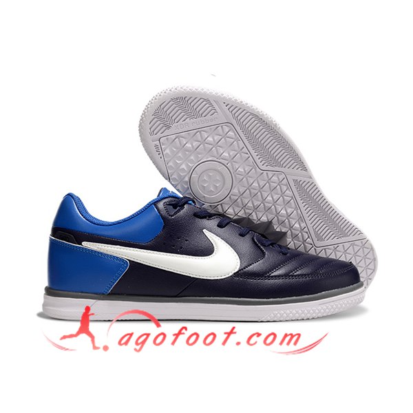 Nike Chaussures de Foot Gato IC Noir/Blanc/Bleu